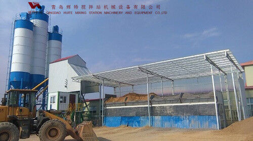 辉特搅拌站HZS75可根据客户需要配置粉料仓集中除尘系统 辉特搅拌站HZS75可根据客户需要配置粉料仓集中除尘系统
