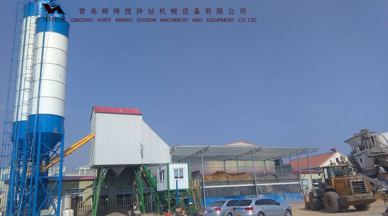 辉特搅拌站HZS75可根据客户需要配置粉料仓集中除尘系统 辉特搅拌站HZS75可根据客户需要配置粉料仓集中除尘系统