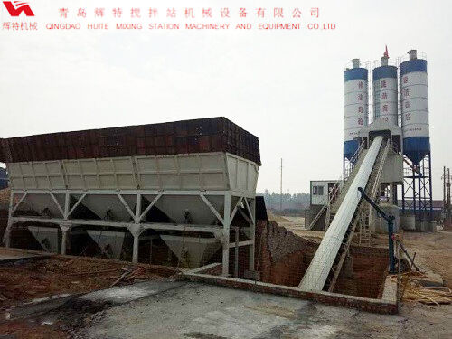 青岛辉特ued网站搅拌站HZS60外购件采用国内外知名品牌