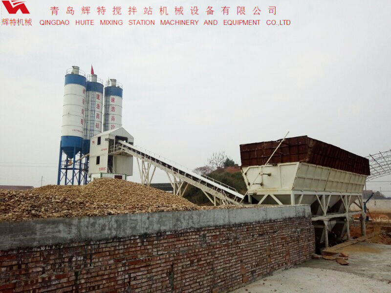 青岛辉特ued网站搅拌站HZS60外购件采用国内外知名品牌